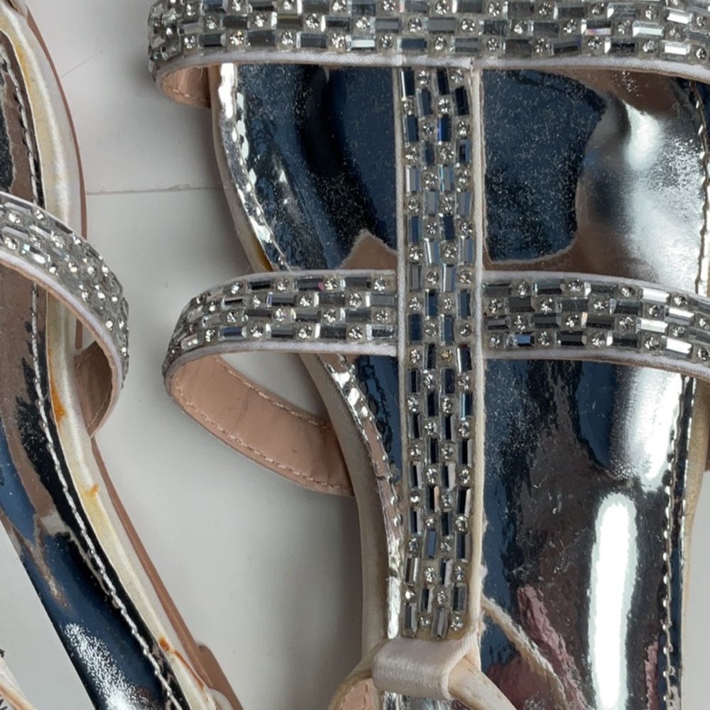 Badgley Mischka Rhinestone Sandals - Picture 8 of 9